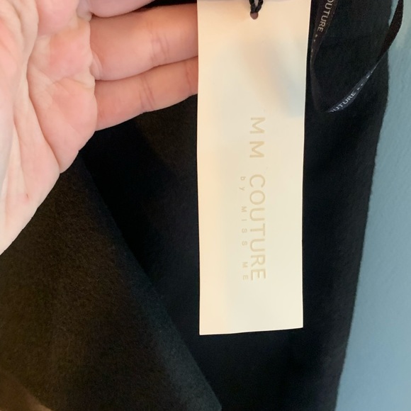 NWT MM Couture Black/Grey Ruffle front skirt - Picture 8 of 13